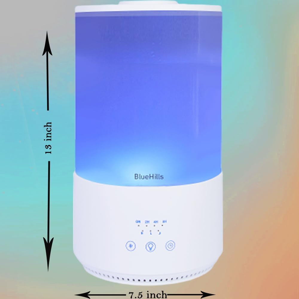 Premium 4000 Ml Tall Essential Oil Diffuser 4L 4 Liter 50 Hour Run with Remote Timer Aroma Humidifier 1 Gallon Big Capacity High Mist Output for Large Room Huge Size Mood Lights White T401