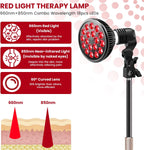 Red Light Therapy Lamp - LED Face & Body Treatment, Adjustable Stand 10-16.5In, 18 Leds 660Nm & 850Nm Combo