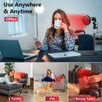 Red Light Therapy Lamp - LED Face & Body Treatment, Adjustable Stand 10-16.5In, 18 Leds 660Nm & 850Nm Combo