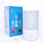 Premium 4000 Ml Tall Essential Oil Diffuser 4L 4 Liter 50 Hour Run with Remote Timer Aroma Humidifier 1 Gallon Big Capacity High Mist Output for Large Room Huge Size Mood Lights White T401