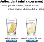 Glass Hydrogen Generator Water Kettle, Hydrogen Rich Water Kettle, Water Ionizer with SPE PEM Technology 1.7L Alkaline Ionizer Generator Electrolysis Generator Hydrogen Content up to 3600 PPB