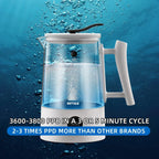 Glass Hydrogen Generator Water Kettle, Hydrogen Rich Water Kettle, Water Ionizer with SPE PEM Technology 1.7L Alkaline Ionizer Generator Electrolysis Generator Hydrogen Content up to 3600 PPB