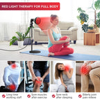 Red Light Therapy Lamp - LED Face & Body Treatment, Adjustable Stand 10-16.5In, 18 Leds 660Nm & 850Nm Combo